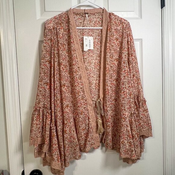 NWT Free People Lola Printed Kimono Size M - Picture 2 of 10